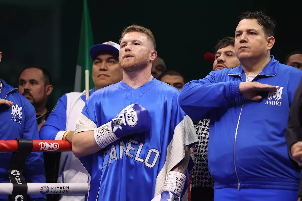 Canelo Alvarez William Scull anthem 2025