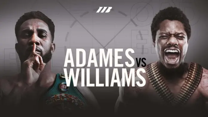 Fight art for Carlos Adames vs. Austin "Ammo" Williams on March 21, 2026.