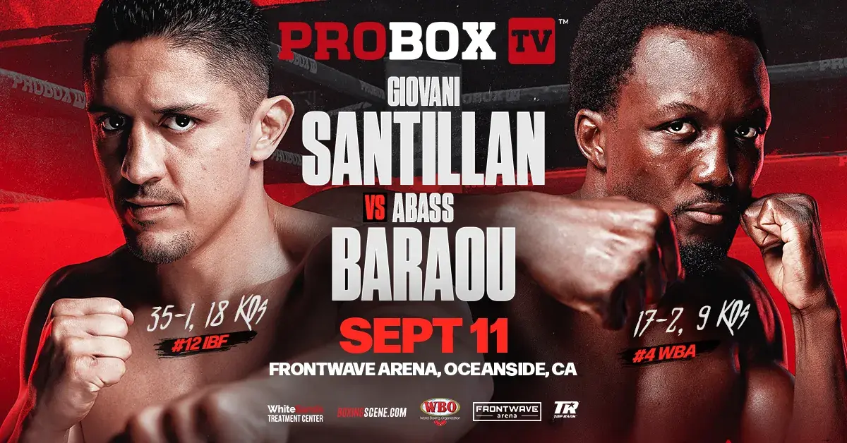 Giovanni Santillan-Abass Baraou poster, September 11, 2026