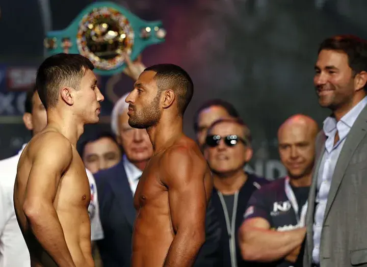 Golovkin Brook Weigh In