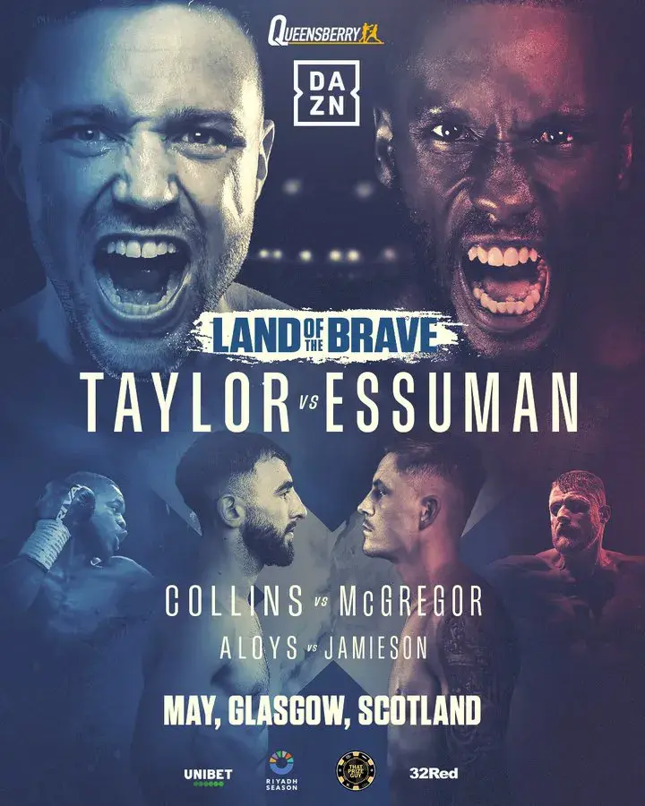 josh taylor ekow essuman fight poster 2025