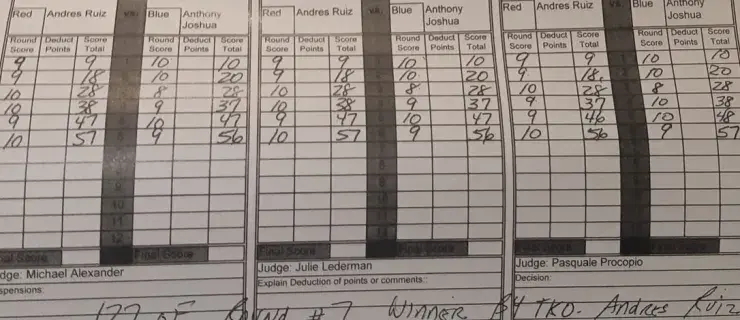 Joshua Ruiz Scorecard Official