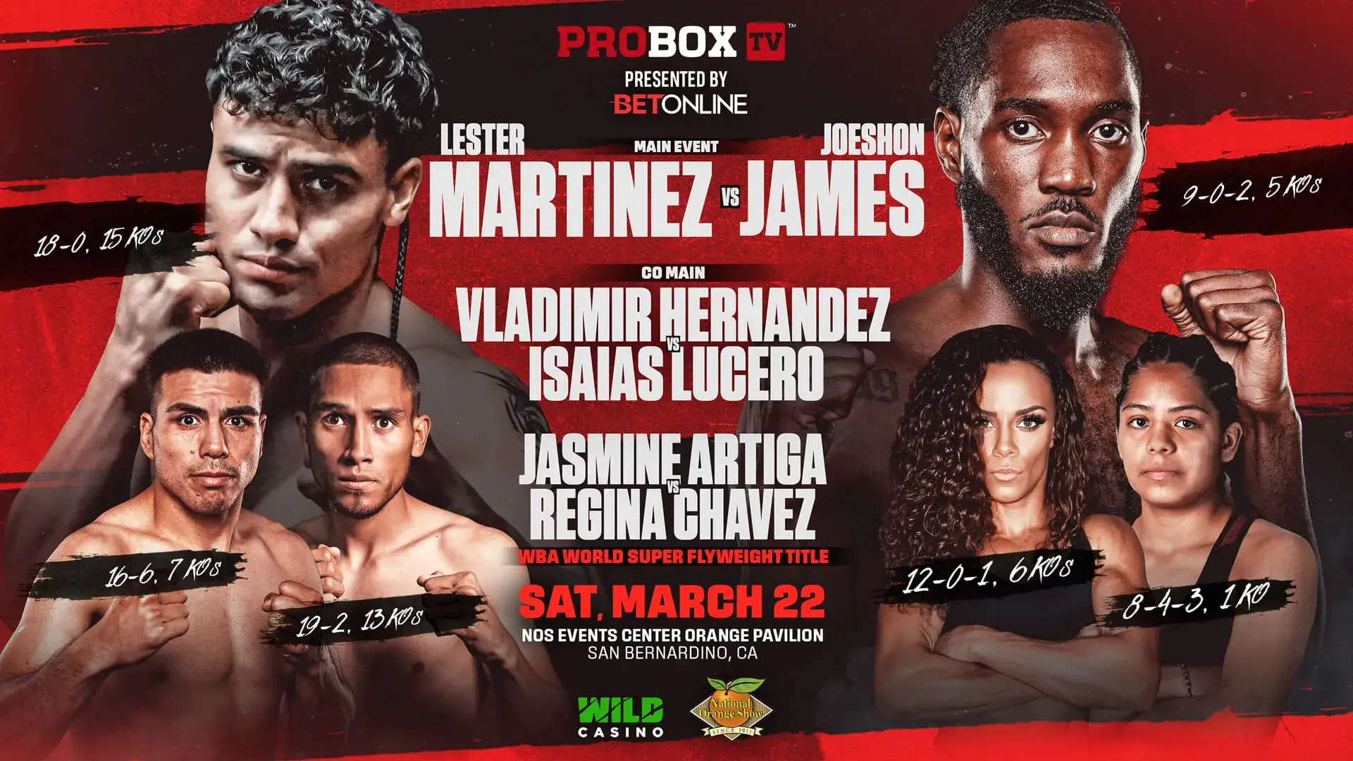 Lester Martinez vs Joeshon James, March 22, 2025