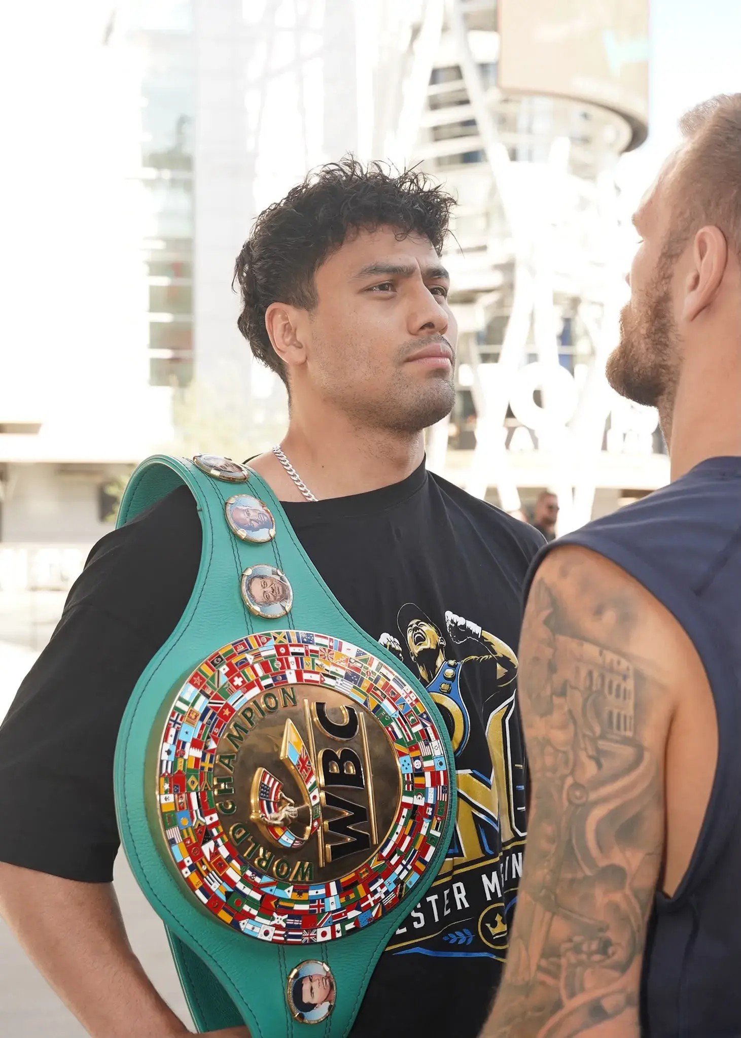 Lester Martinez [left] and Luka Plantic come face-to-face ahead of their August 29, 2026, showdown