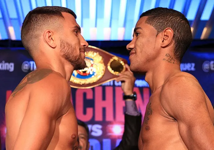 Lomachenko Marriaga Weights