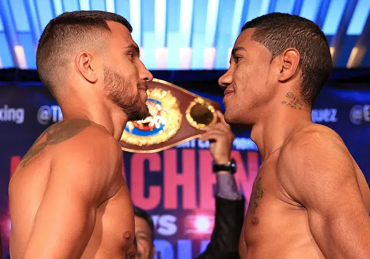 Lomachenko Marriaga Weights
