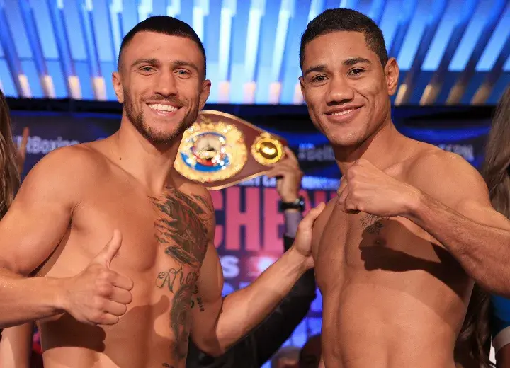Lomachenko Marriaga Weights