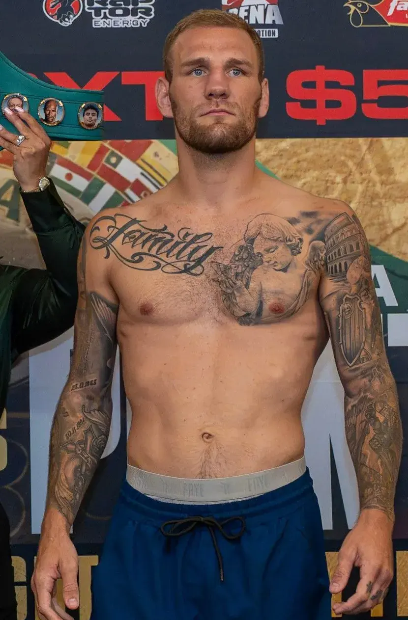 Luka Plantic at Lester Martinez fight weigh-in
