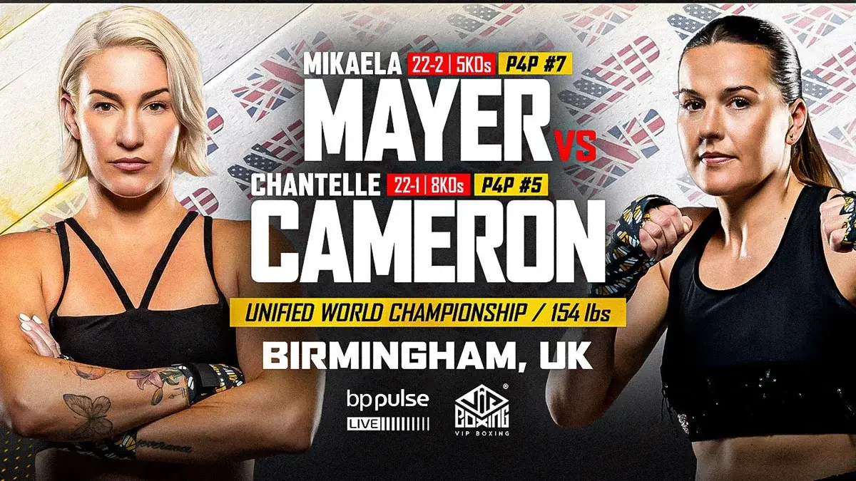 Mikaela Mayer will again travel to the UK, this time to tackle Chantelle Cameron 