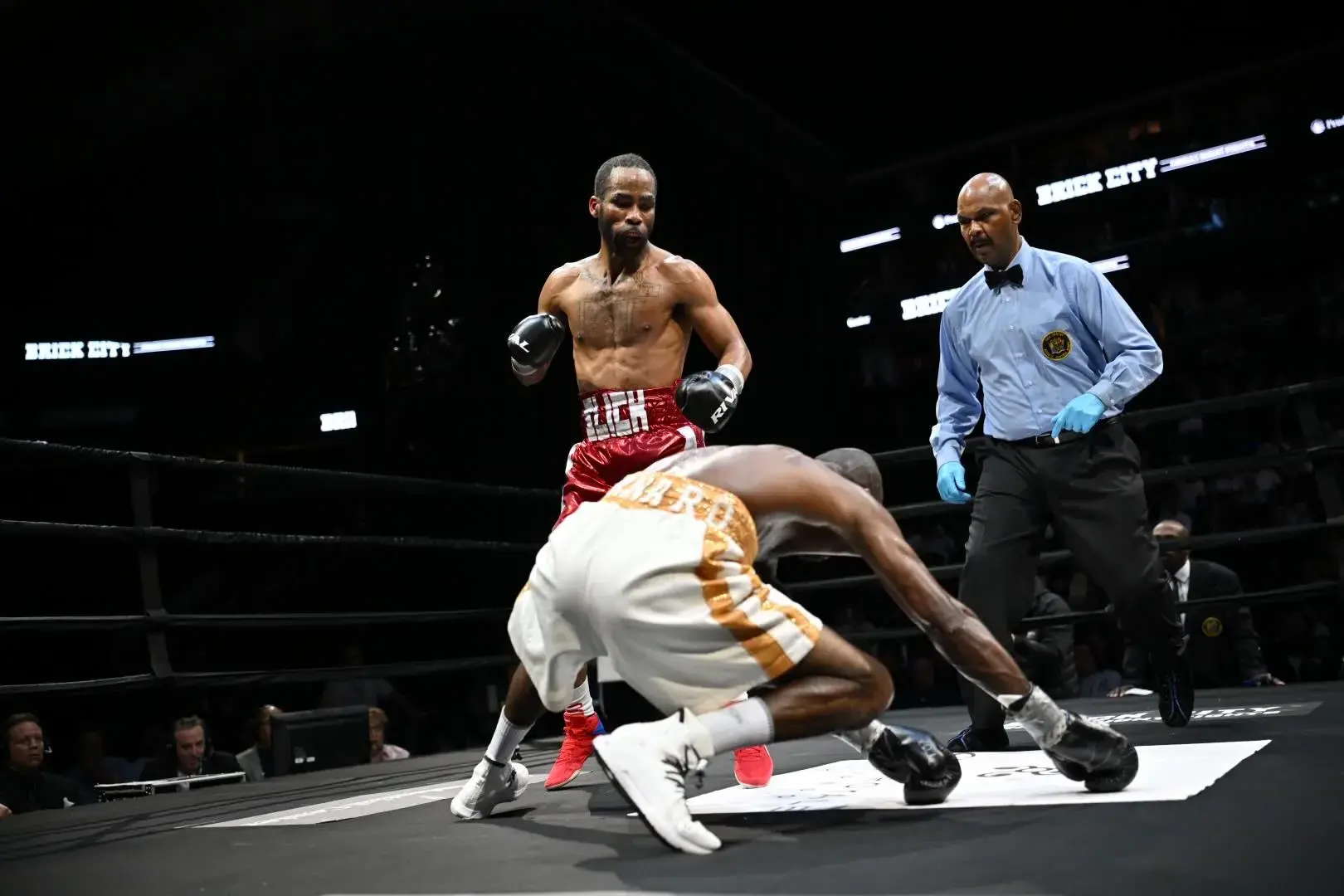 Michael "Slick" Anderson stands over a downed opponent.