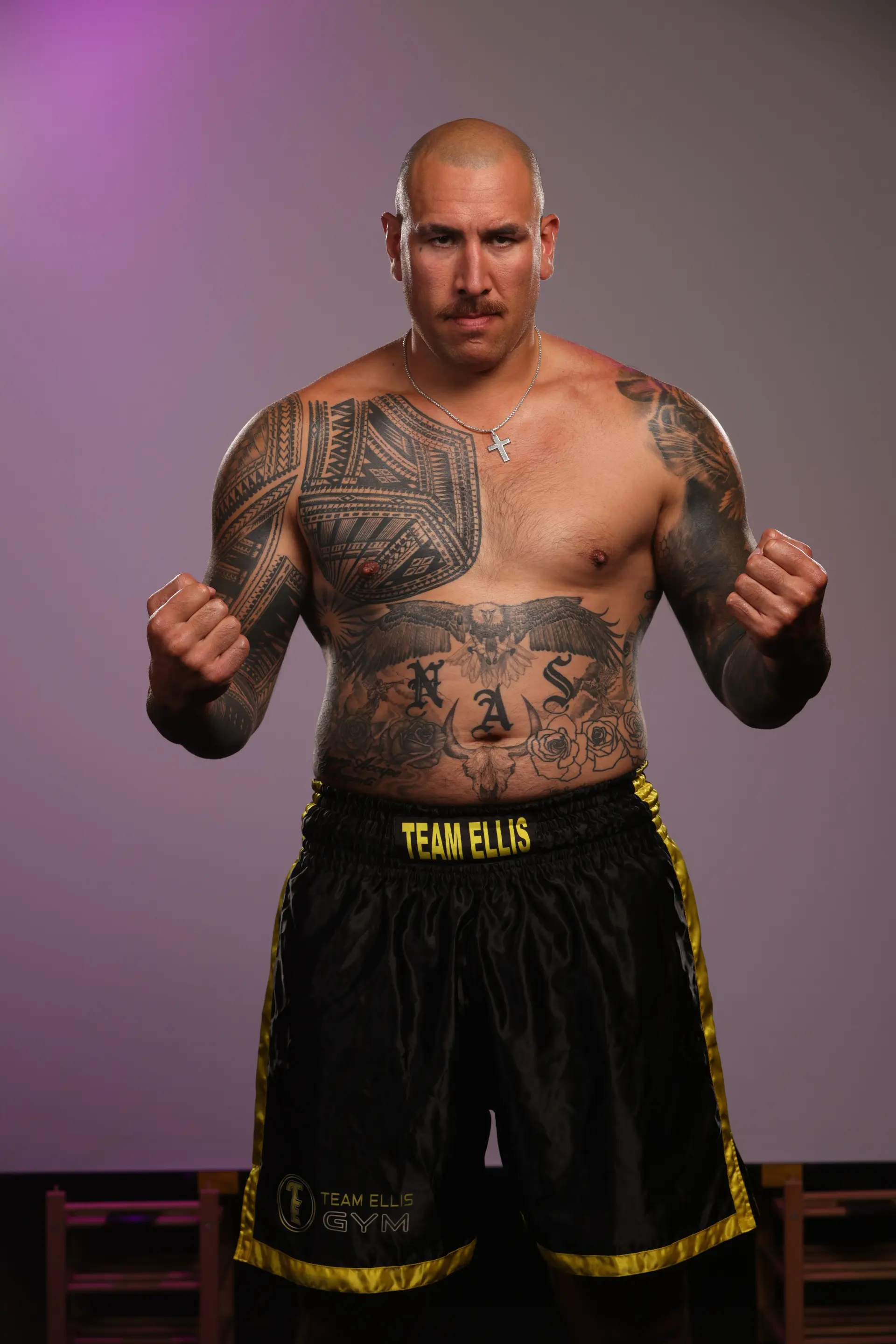 Heavyweight prospect Nelson Asofa-Solomona, a former rugby player, is pictured ahead of his first professional boxing match.