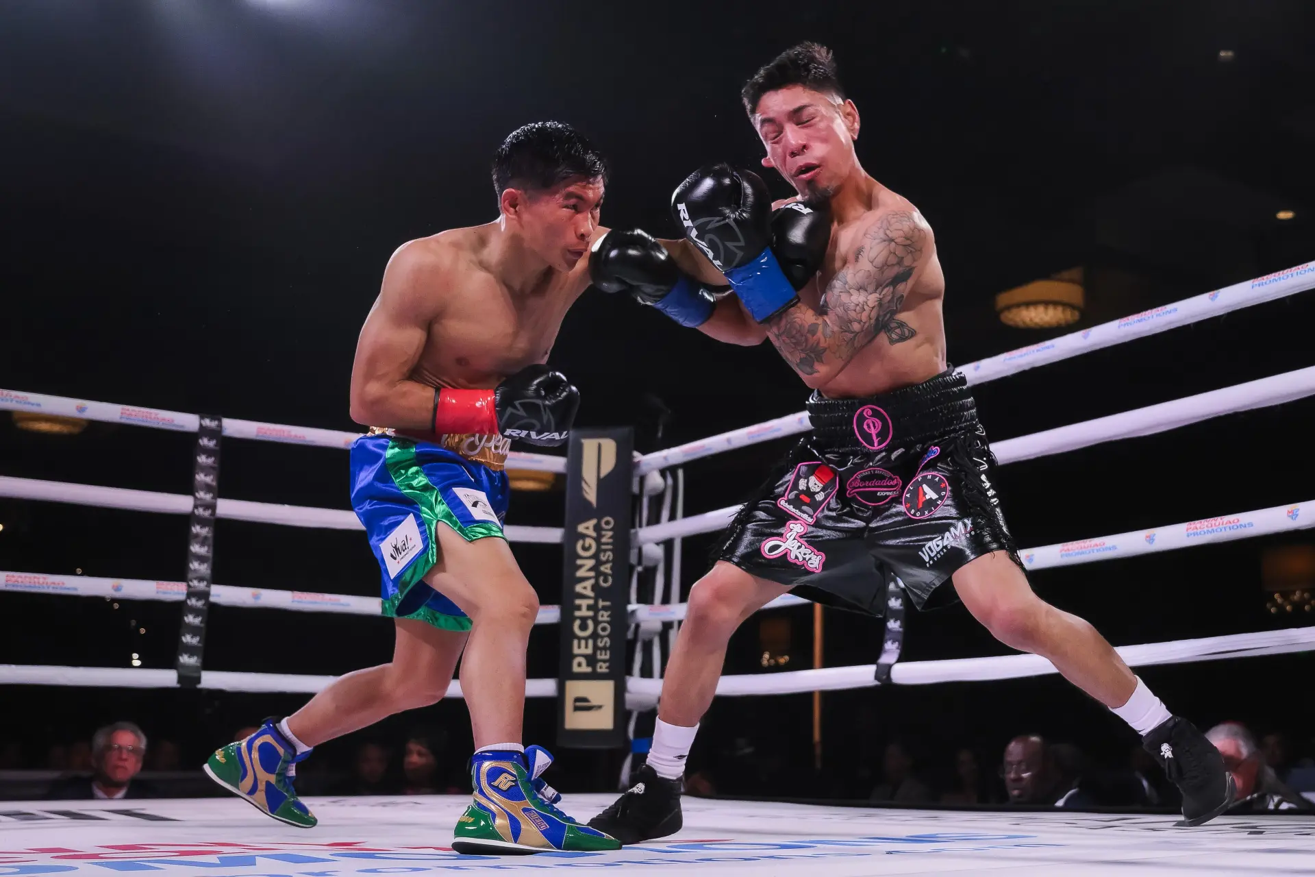 Pedro Taduran lands a left hand on Gustavo Perez Alvarez