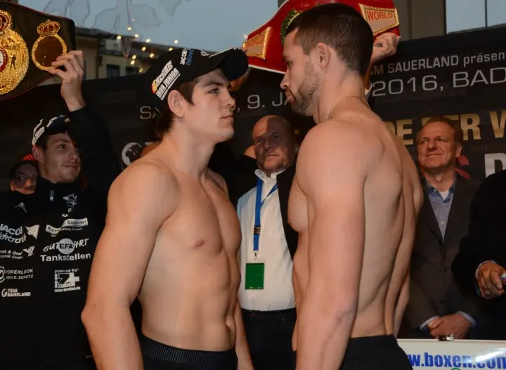 Photos/Weights: Feigenbutz-De Carolis, Chisora vs. Csomor