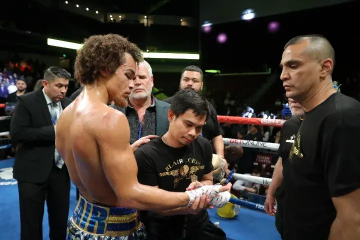 Welterweight Blair Cobbs, pictured here after his loss to Alexis Rocha.