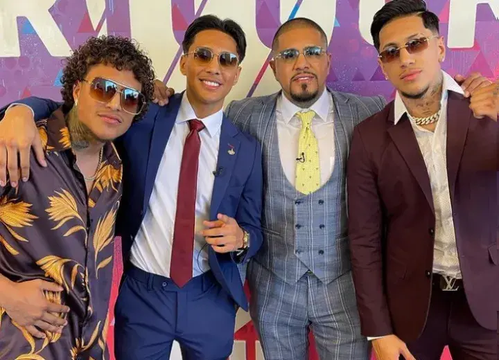 The fighting Vargas family, from left to right: Amado, Emiliano, Fernando Snr. and Fernando Jnr.