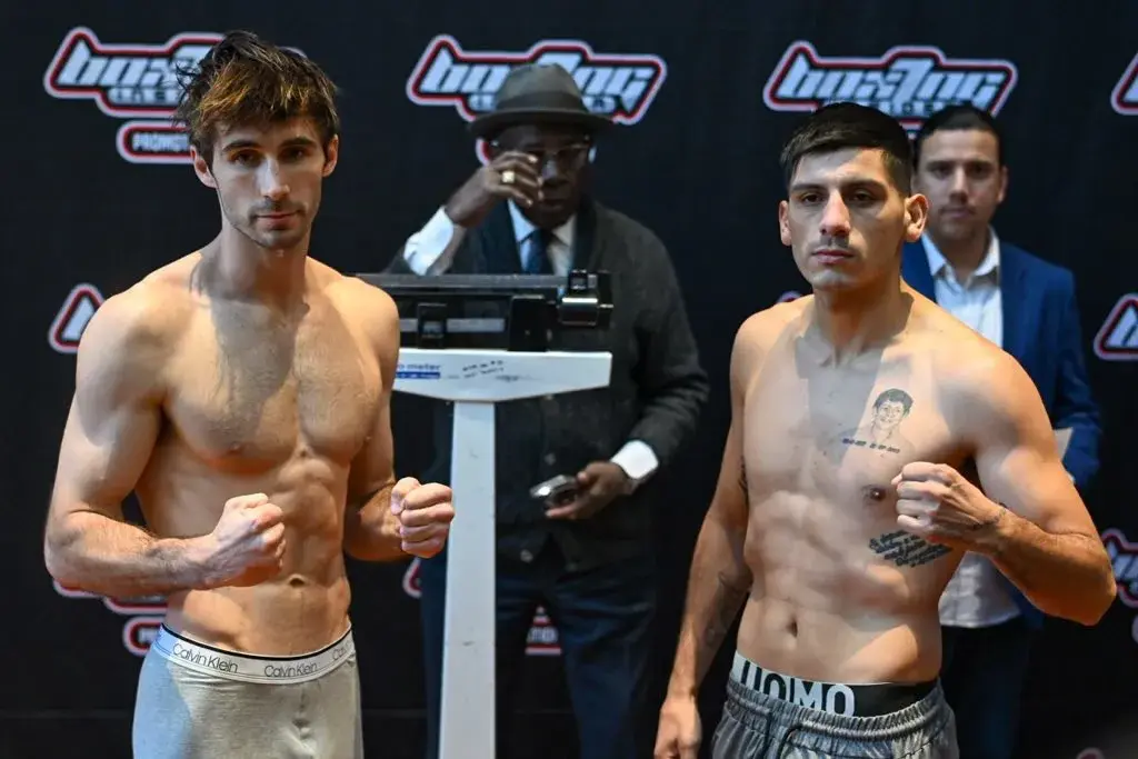 Vlad Panin (L) and Brian Arregui (R) after making weight.