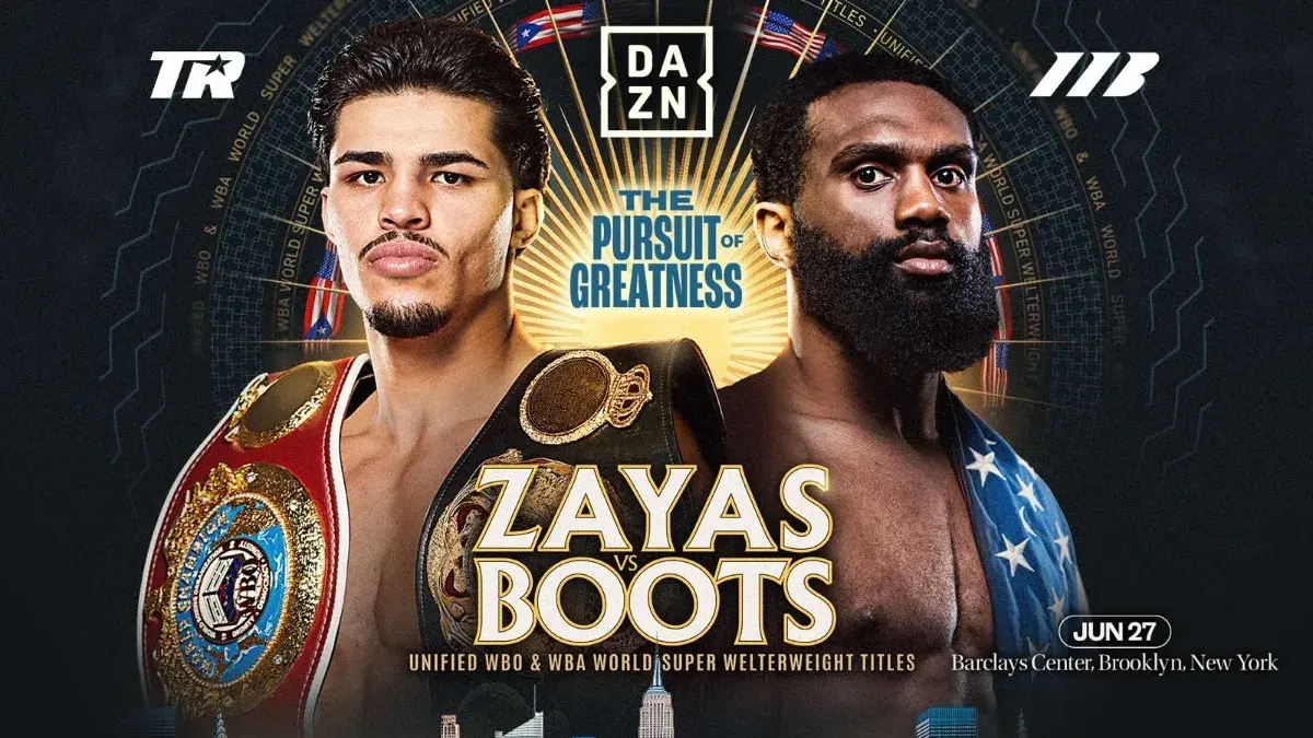 Fight art for the event headlined by Xander Zayas vs. Jaron "Boots" Ennis