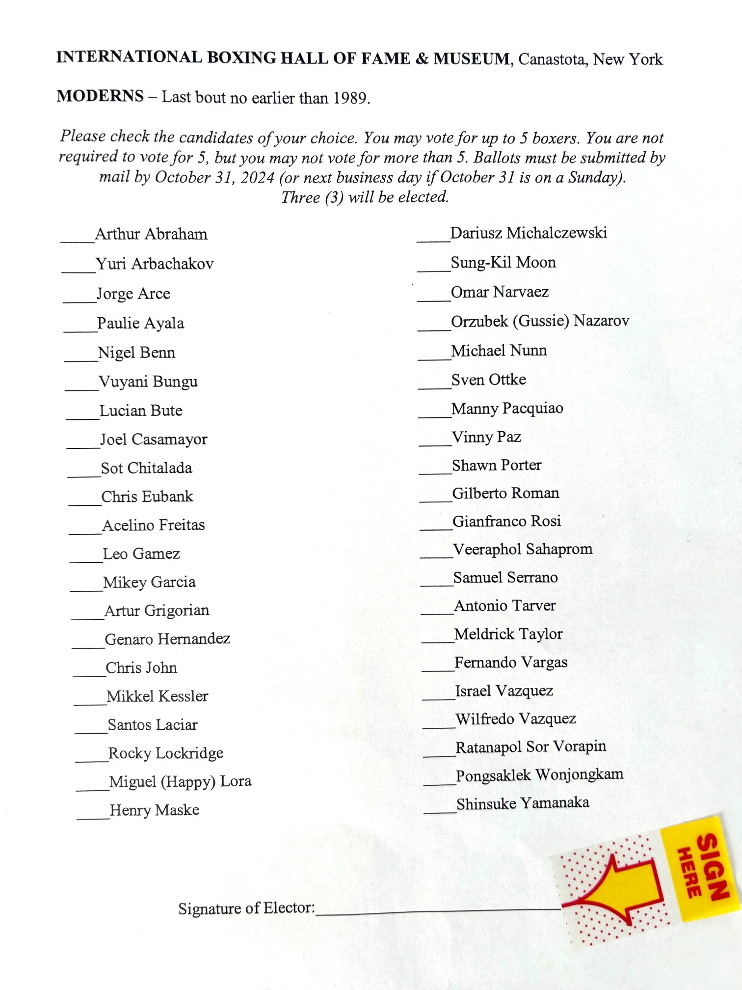 The International Boxing Hall of Fame at 35 Is it time to update the