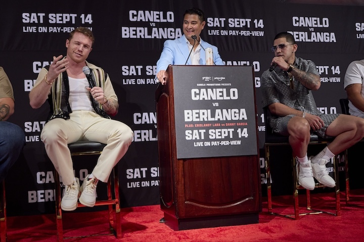Photo Gallery: Canelo Alvarez-Edgar Berlanga Los Angeles Press …