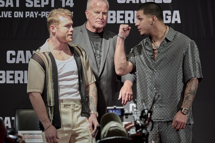 Photo Gallery: Canelo Alvarez-Edgar Berlanga Los Angeles Press …