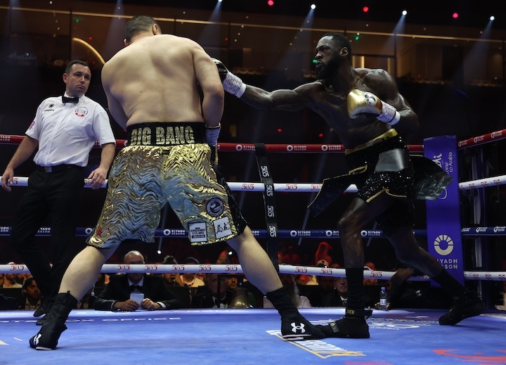 Photos Zhilei ZhangDeontay Wilder Fight Boxing News