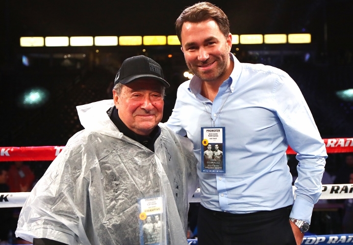 Bob Arum está molesto con Eddie Hearn por haber ofertado en la subasta de Teófimo López vs. George Kambosos Jr.