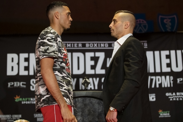 David Benavidez and David Lemieux weigh in for Saturday’s WBC interim super middleweight title bout