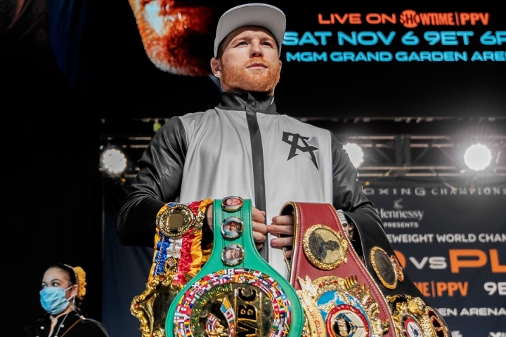 Canelo Alvarez, Caleb Plant tame during final press conference, Boxing