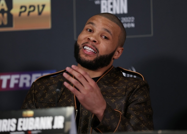 PICTURED: Chris Eubank Jr dons $10,000 Floyd Mayweather-style Louis Vuitton  jacket at first Conor Benn press conference