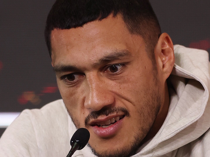 Photos Jai Opetaia, Ellis Zorro Face To Face at Final Presser
