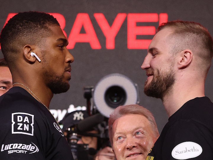 Photos Anthony Joshua, Otto Wallin Face To Face at Final Presser