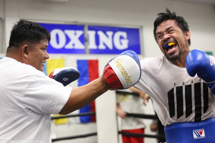 Photos Manny Pacquiao Training Hard For Yordenis Ugas Showdown Boxing News