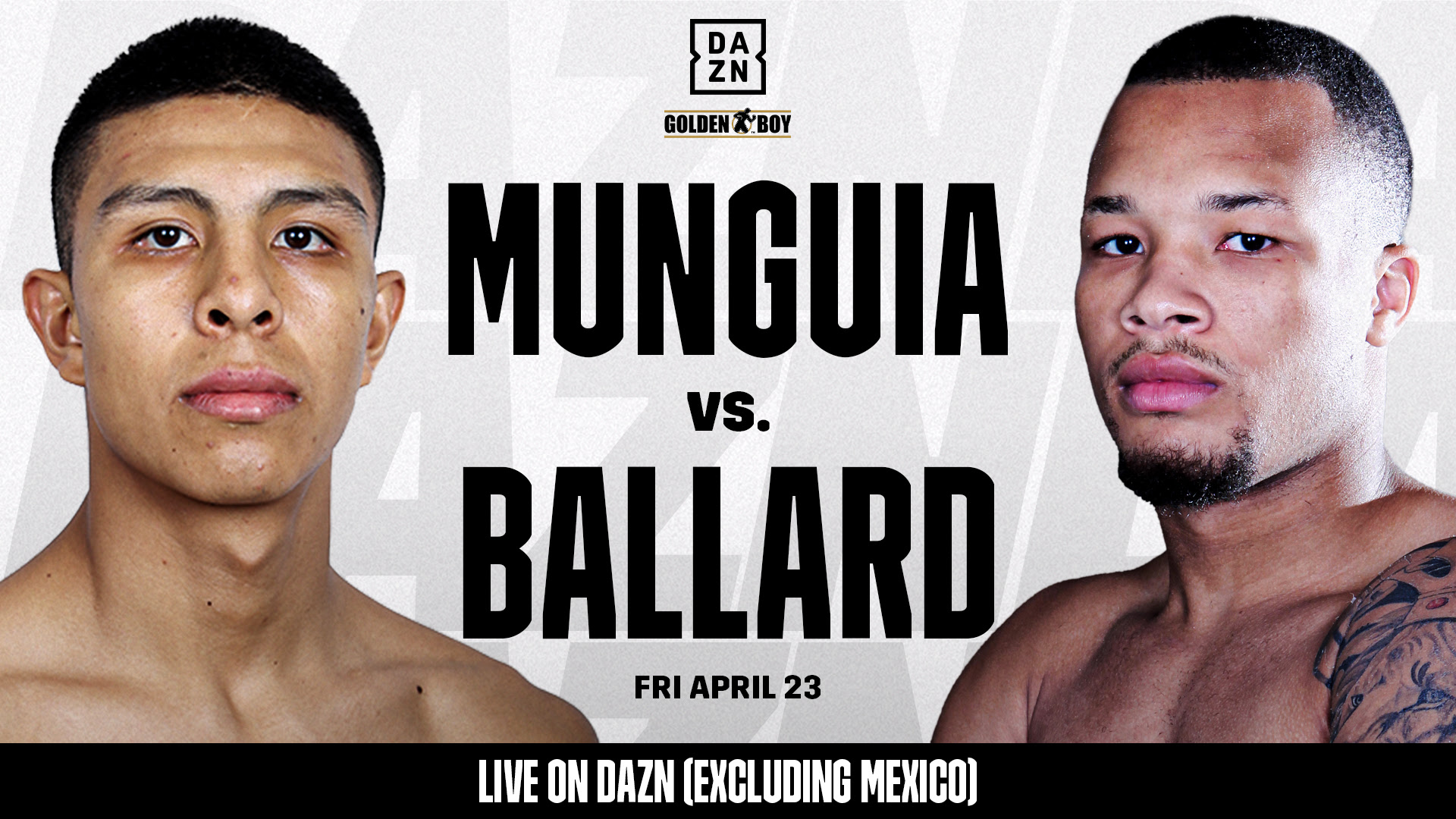 Jaime Munguia peleará ante D'mitrius Ballard el 23 de abril en El Paso, Texas.