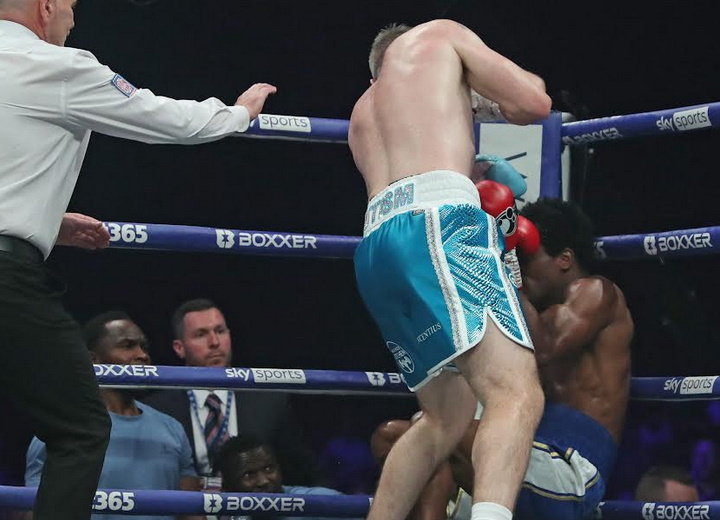 Liam 'Beefy' Smith got a 4th round knockout of Hassan Mwakinyo in...